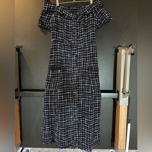 Zara tweed midi dress
